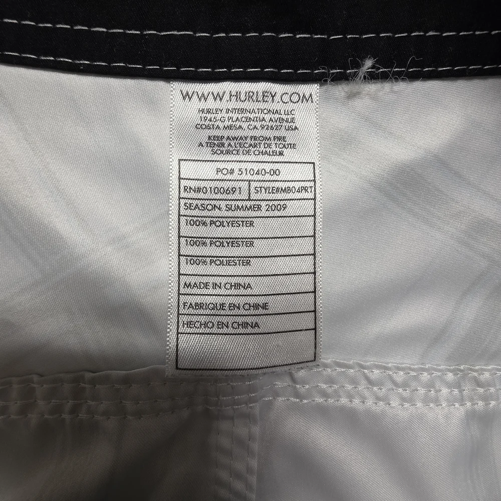 Hurley Men’s White Plaid Board Shorts - Summer 2009